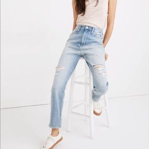 Madewell The Momjean in Gilford Wash: Ripped Edition